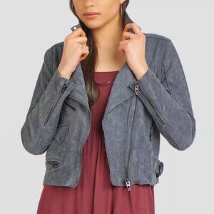 Blank NYC Faux-Suede Moto Jacket XS